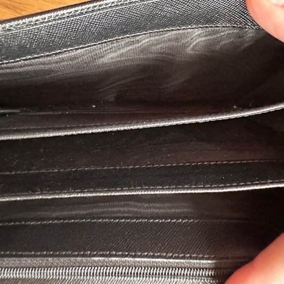 PRADA Saffiano Leather Long Wallet in Black - Picture 4 of 16